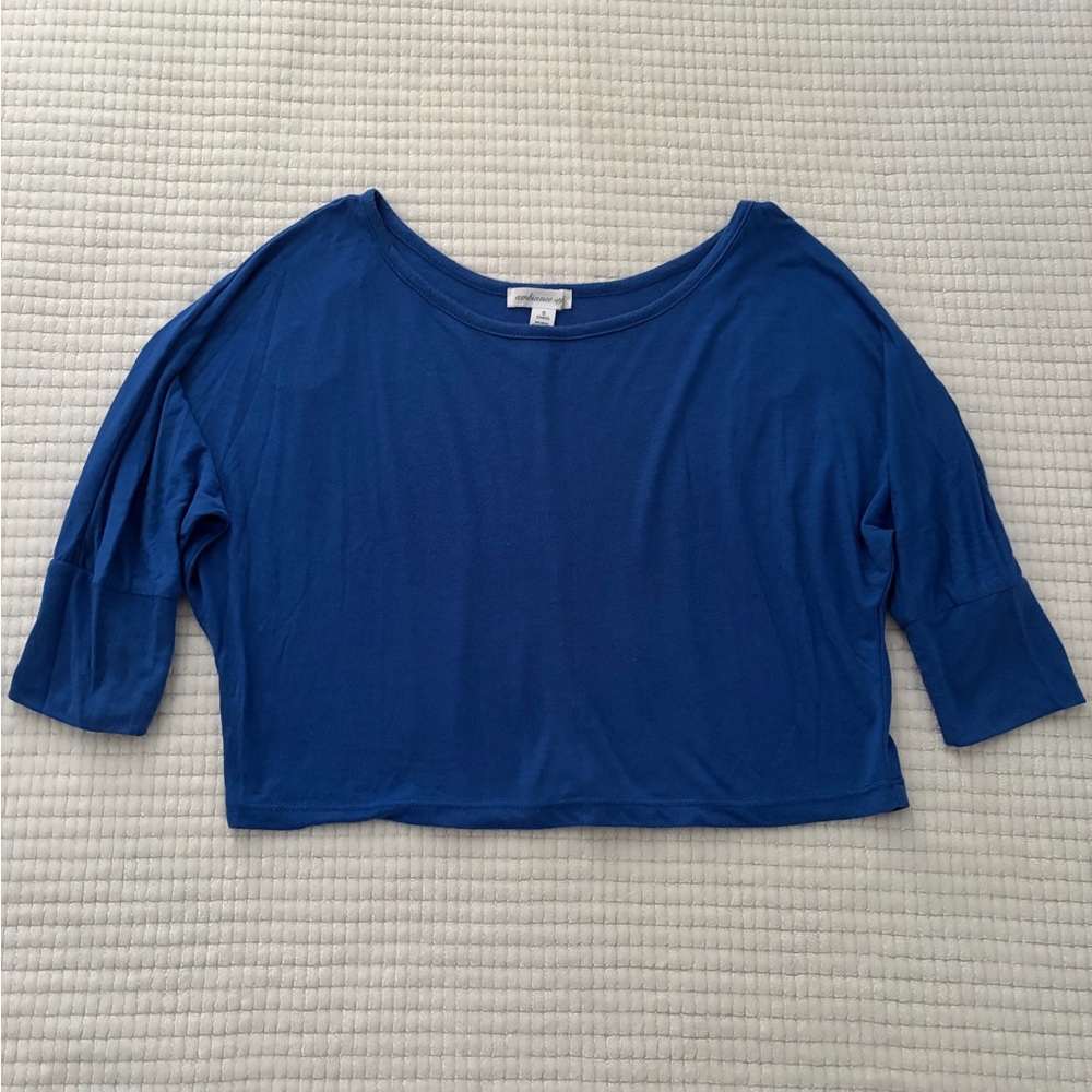 Ambiance Royal Blue Cropped Top Size S